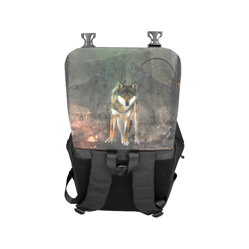 Amazing wolf in the night Casual Shoulders Backpack (Model 1623)