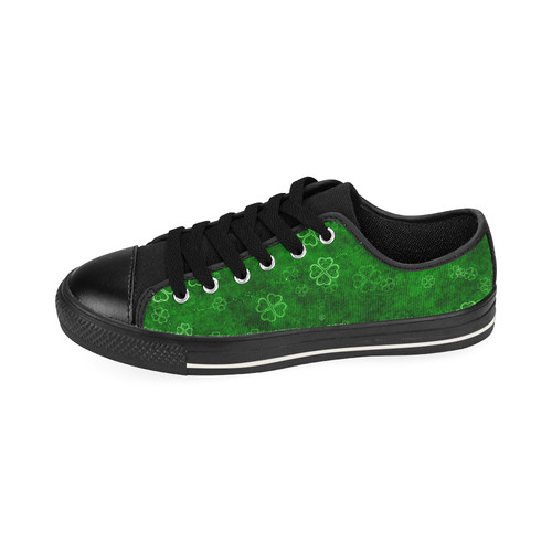 shamrocks 3 green by JamColors Low Top Canvas Shoes for Kid (Model 018)