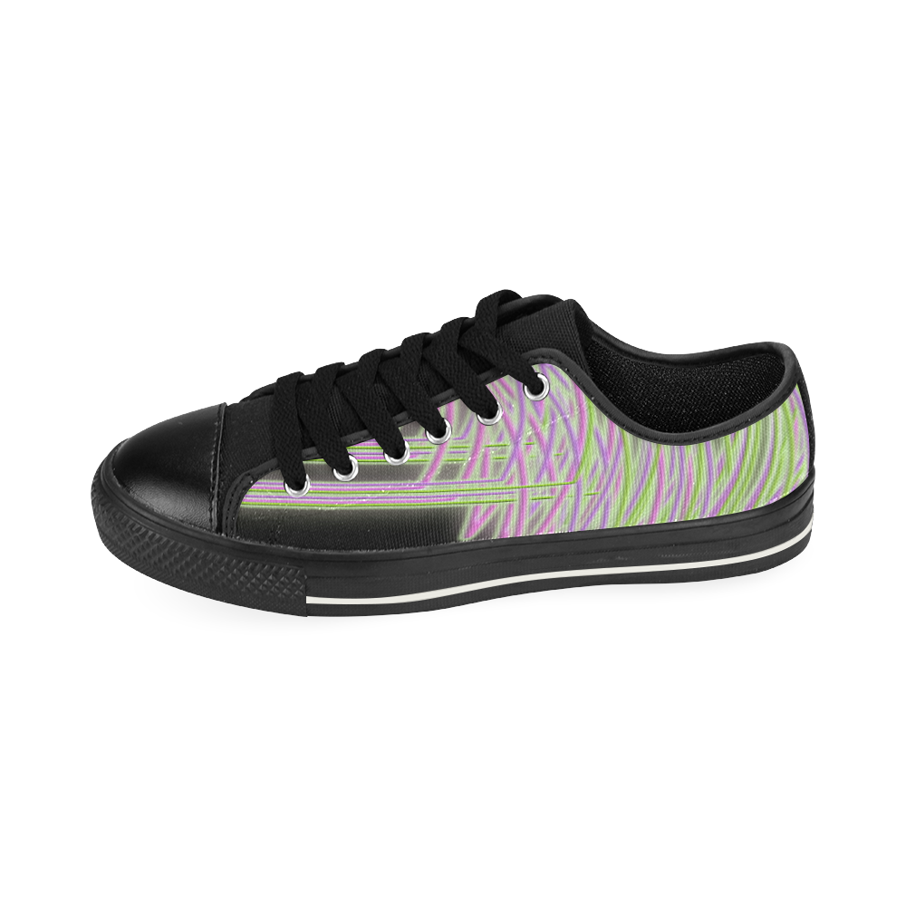 Abstract Waves Canvas Women's Shoes/Large Size (Model 018)