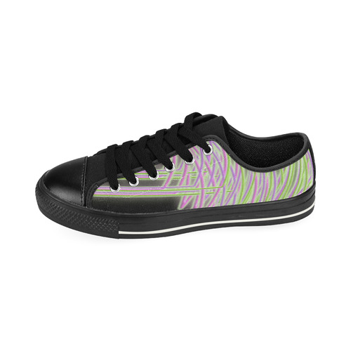 Abstract Waves Canvas Women's Shoes/Large Size (Model 018)