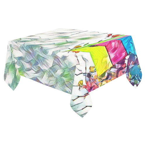 Stromy Hang Gliding Cotton Linen Tablecloth 52"x 70"
