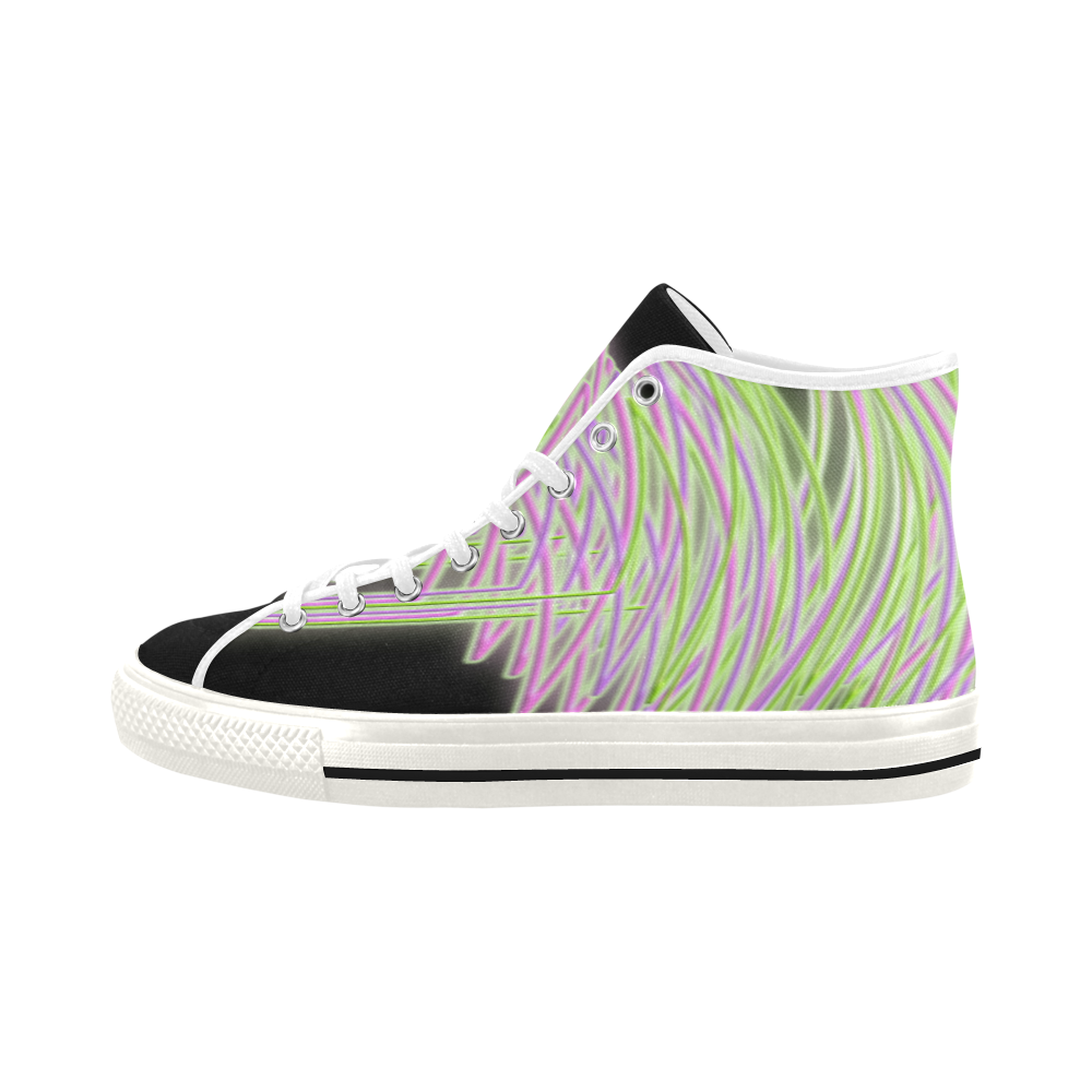 Abstract Waves Vancouver H Men's Canvas Shoes/Large (1013-1)