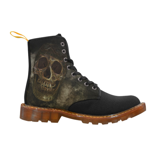 Mysterious  Golden Skull Martin Boots For Women Model 1203H