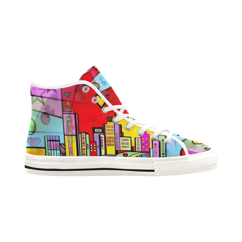 Hong Kong Popart by Nico Bielow Vancouver H Women's Canvas Shoes (1013-1)