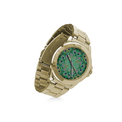 Peacock Frenzy Custom Gilt Watch(Model 101)