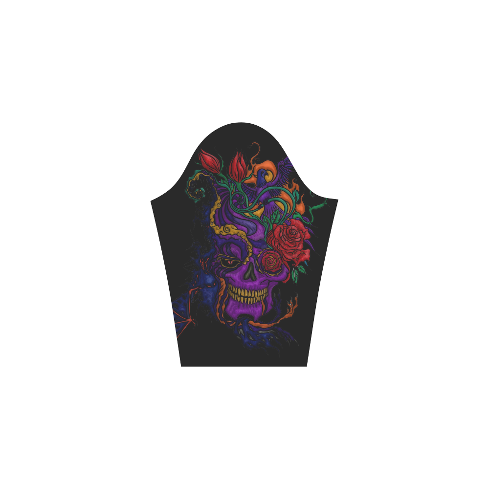 Funny Funky Sugar Skull 3/4 Sleeve Sundress (D23)