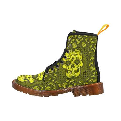 skull 317 yellow Martin Boots For Women Model 1203H