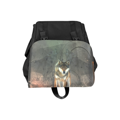 Amazing wolf in the night Casual Shoulders Backpack (Model 1623)