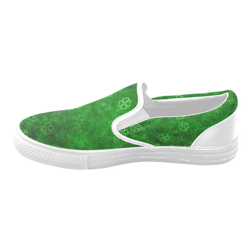 shamrocks 3 green by JamColors Men's Unusual Slip-on Canvas Shoes (Model 019)