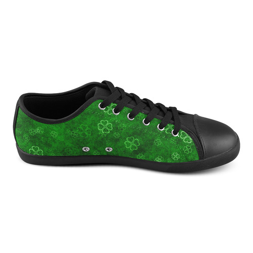 shamrocks 3 green by JamColors Canvas Shoes for Women/Large Size (Model 016)