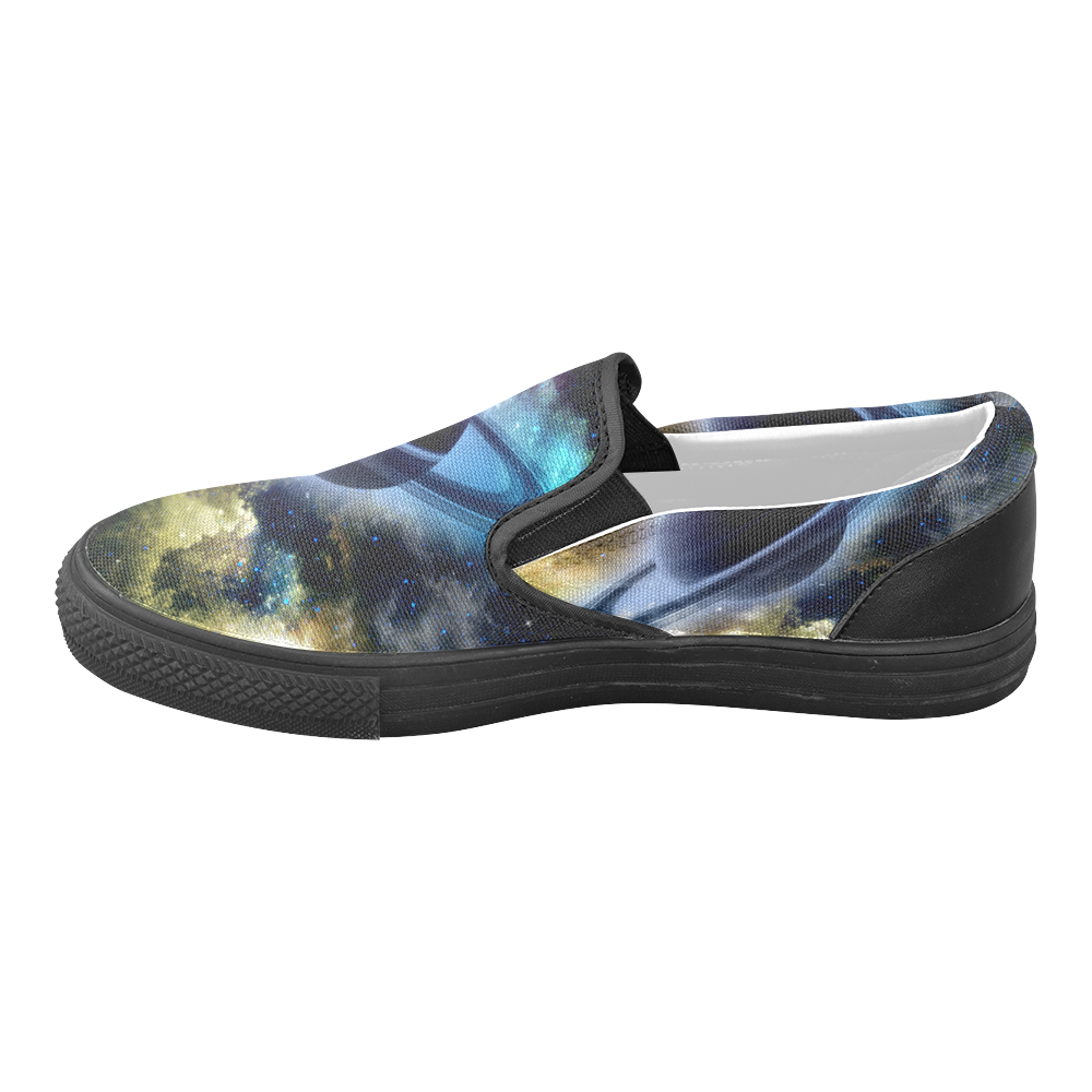 Wonderful universe Slip-on Canvas Shoes for Men/Large Size (Model 019)