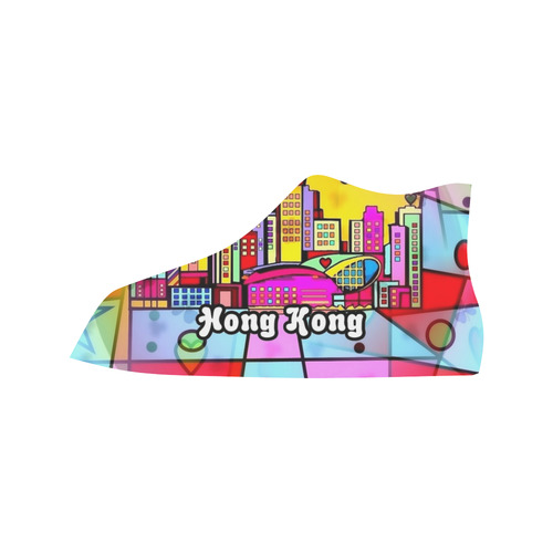 Hong Kong Popart by Nico Bielow Vancouver H Men's Canvas Shoes (1013-1)