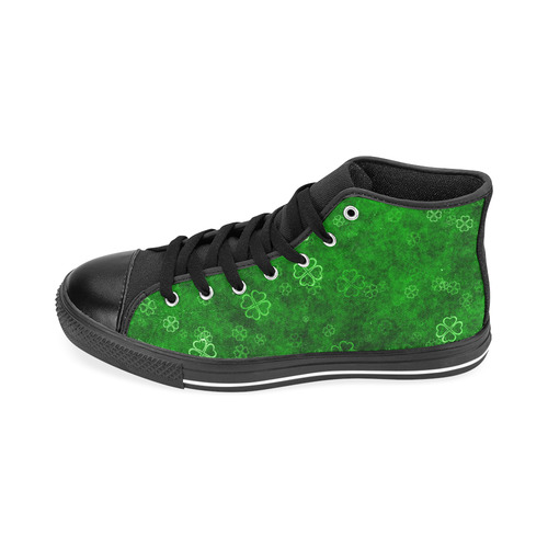 shamrocks 3 green by JamColors Men’s Classic High Top Canvas Shoes /Large Size (Model 017)