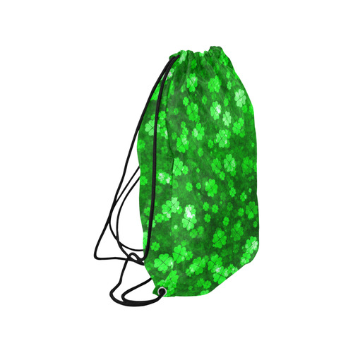 shamrocks 1 green by JamColors Medium Drawstring Bag Model 1604 (Twin Sides) 13.8"(W) * 18.1"(H)