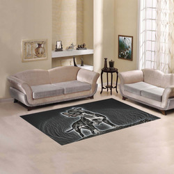 Steff Black and White Area Rug 5'x3'3''
