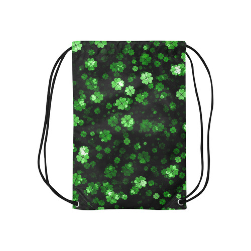 shamrocks 2 green by JamColors Small Drawstring Bag Model 1604 (Twin Sides) 11"(W) * 17.7"(H)