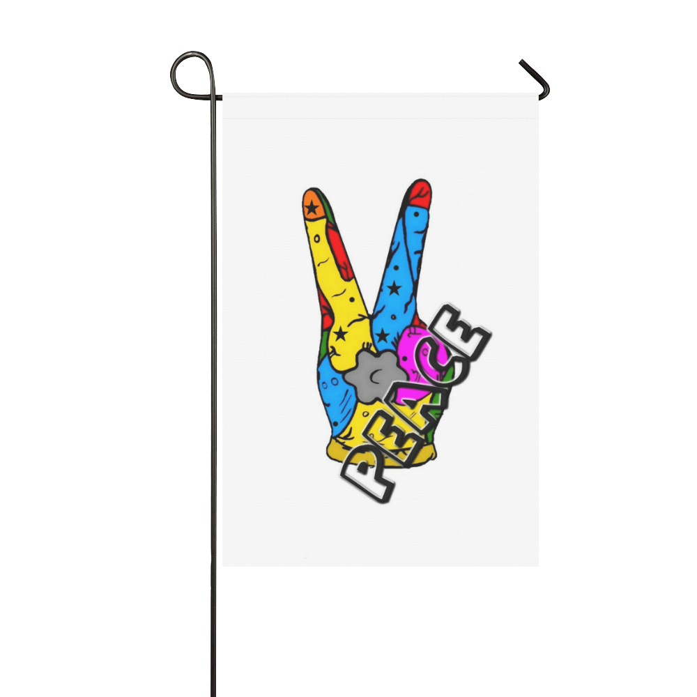 Peace Popart by Nico Bielow Garden Flag 12‘’x18‘’（Without Flagpole）