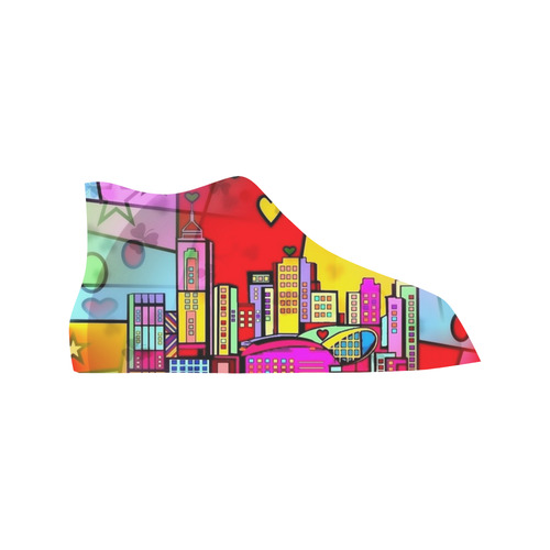 Hong Kong Popart by Nico Bielow Vancouver H Men's Canvas Shoes (1013-1)