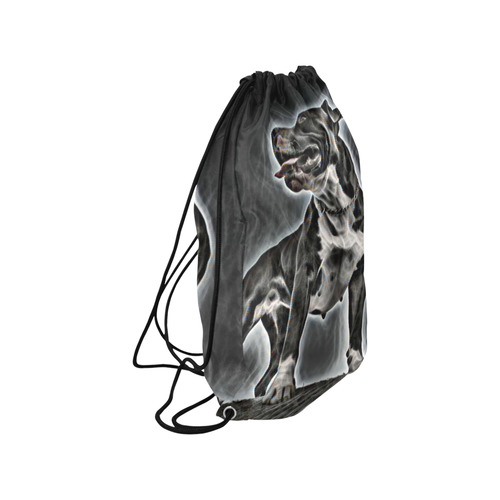 Steff Black and White Small Drawstring Bag Model 1604 (Twin Sides) 11"(W) * 17.7"(H)
