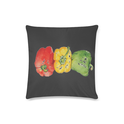 PEPPER Custom Zippered Pillow Case 16"x16"(Twin Sides)