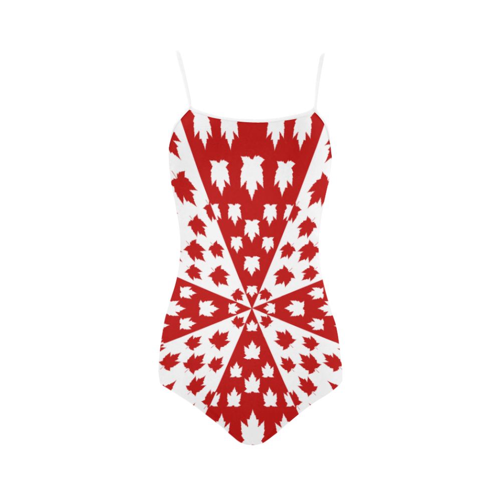 Canada Bathing Suits Canada Flag Swimsuits Strap Swimsuit ( Model S05)