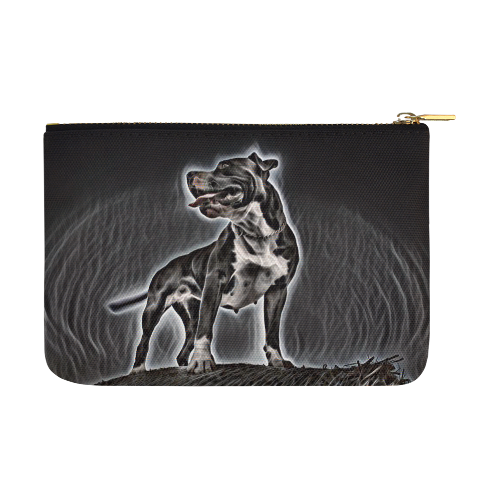 Steff Black and White Carry-All Pouch 12.5''x8.5''