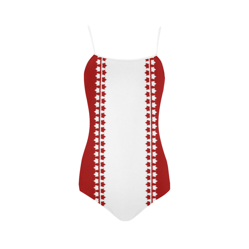 Canada Swimsuits Classic Canada Flag Bathing Suits Strap Swimsuit ( Model S05)