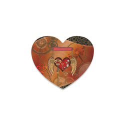 Steampunk, wonderful heart with wings Heart Coaster