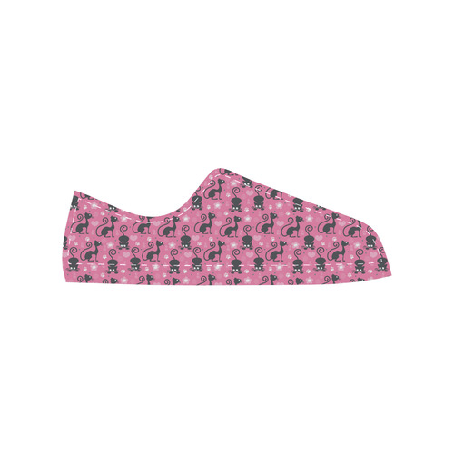 Cute Cats I Canvas Women's Shoes/Large Size (Model 018)