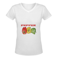 PEPPER Women's Deep V-neck T-shirt (Model T19)