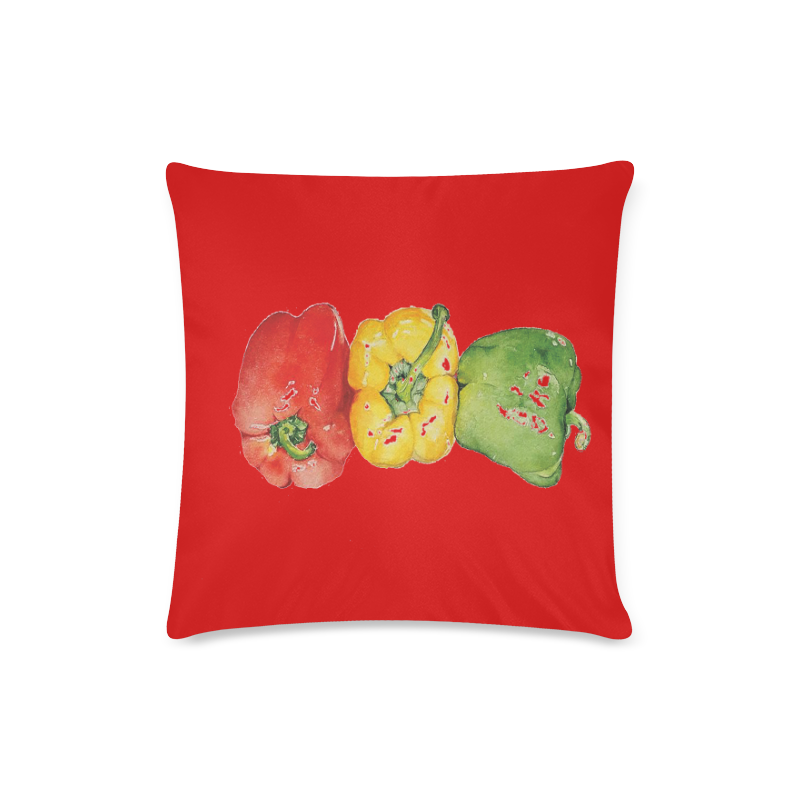 PEPPER Custom Zippered Pillow Case 16"x16"(Twin Sides)