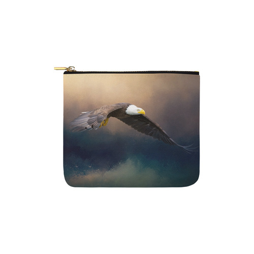 Painting flying american bald eagle Carry-All Pouch 6''x5''