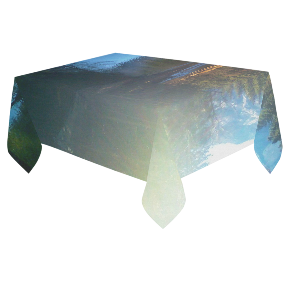 Beautiful Morning Cotton Linen Tablecloth 60"x 84"