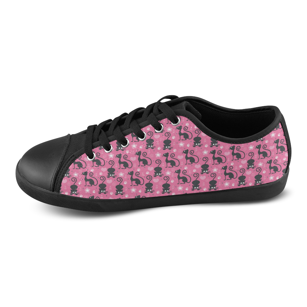 Cute Cats I Canvas Shoes for Women/Large Size (Model 016)