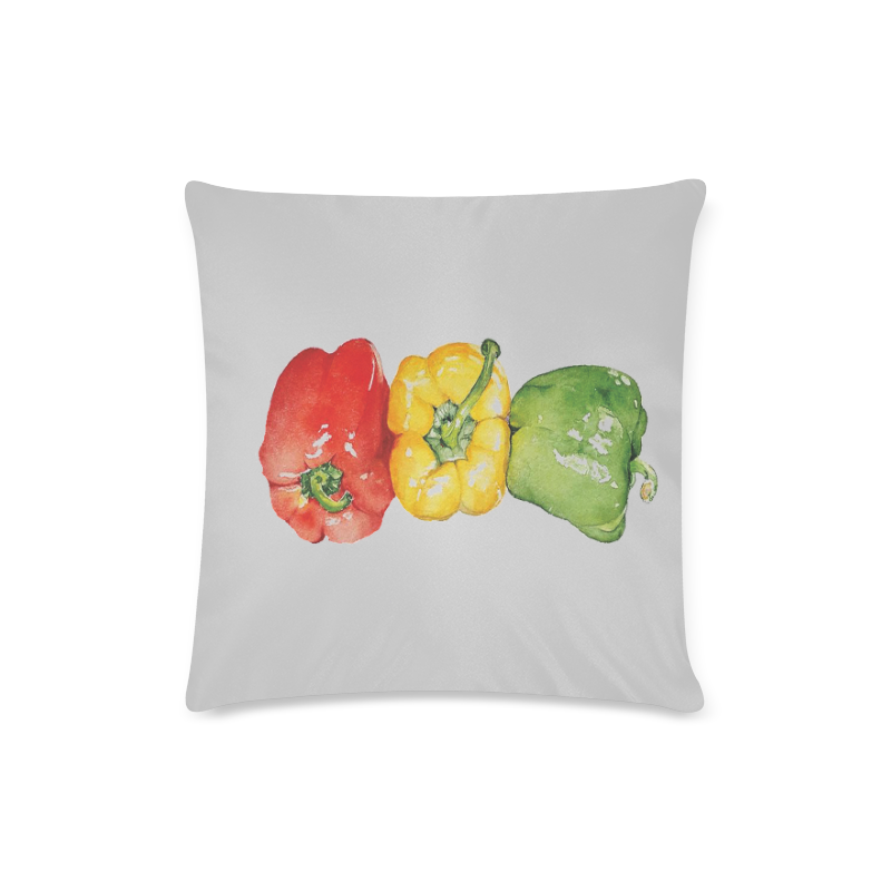 PEPPER Custom Zippered Pillow Case 16"x16"(Twin Sides)