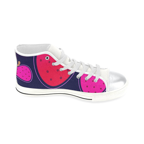 Strawberry magical shoes : Vintage summer edition 2017 High Top Canvas Shoes for Kid (Model 017)