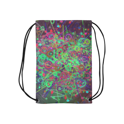 Exploding Disco Lights and Colours Small Drawstring Bag Model 1604 (Twin Sides) 11"(W) * 17.7"(H)