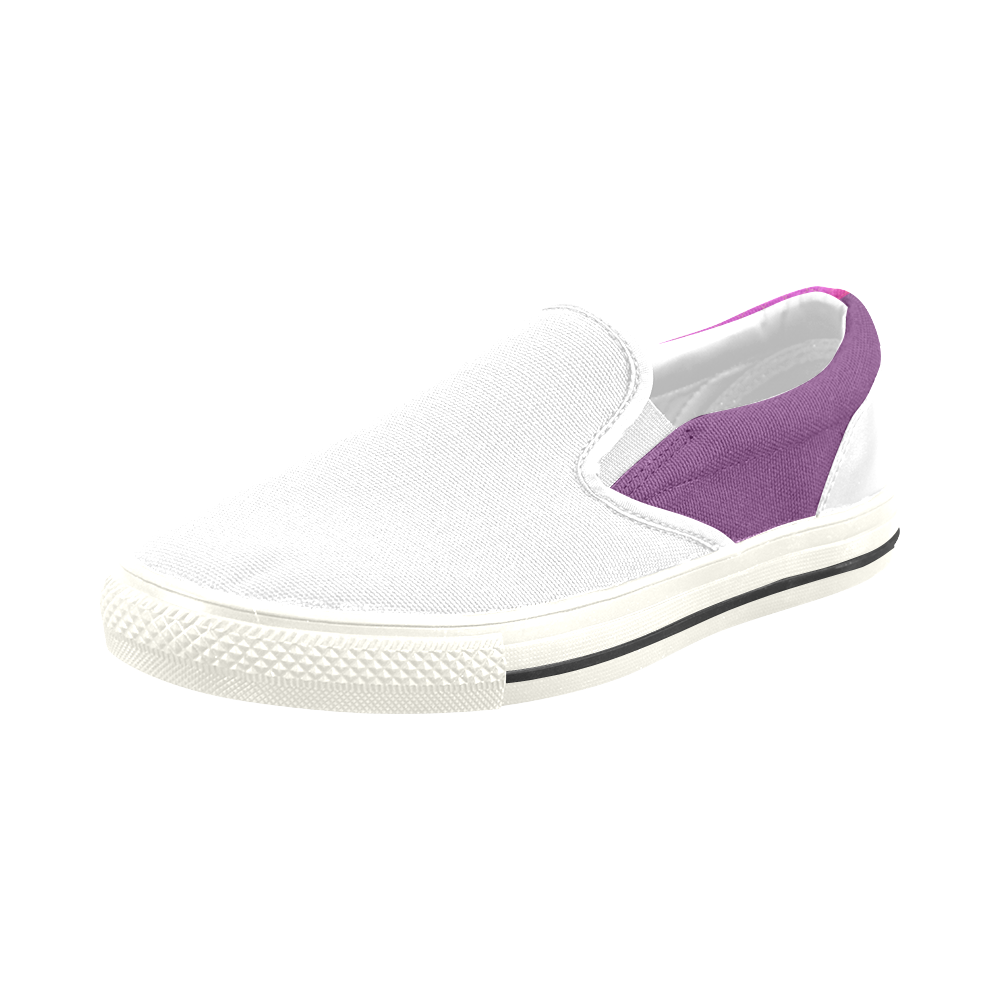 Designers Mermaid shoes pink purple Slip-on Canvas Shoes for Kid (Model 019)