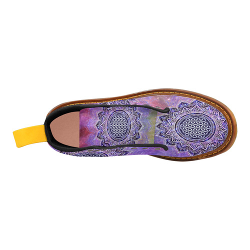 Flower Of Life Lotus Of India Galaxy Colored Martin Boots For Women Model 1203H
