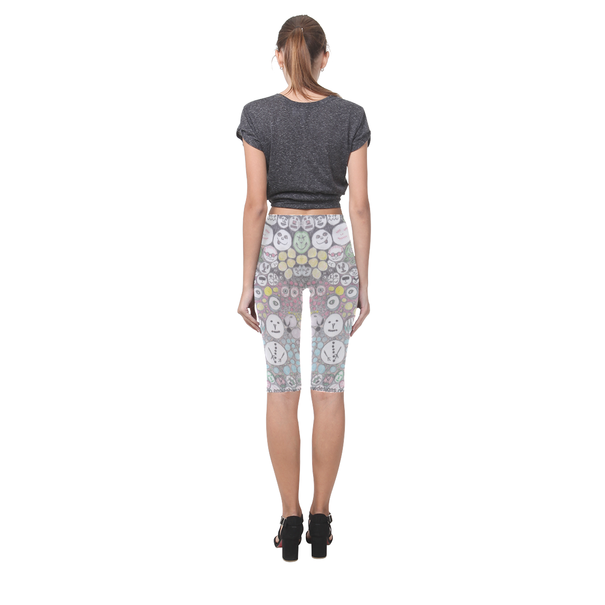 Just Raw Designs Hestia Cropped Leggings Hestia Cropped Leggings (Model L03)