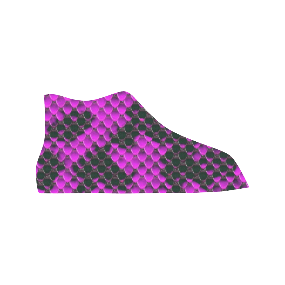 Snake Pattern A hot pink by JamColors Vancouver H Men's Canvas Shoes (1013-1)