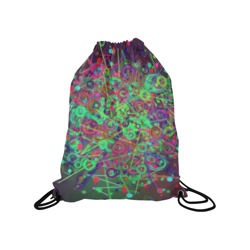 Exploding Disco Lights and Colours Medium Drawstring Bag Model 1604 (Twin Sides) 13.8"(W) * 18.1"(H)