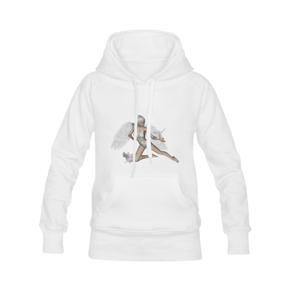 Wonderful swan fairy with dove Men's Classic Hoodie (Remake) (Model H10)