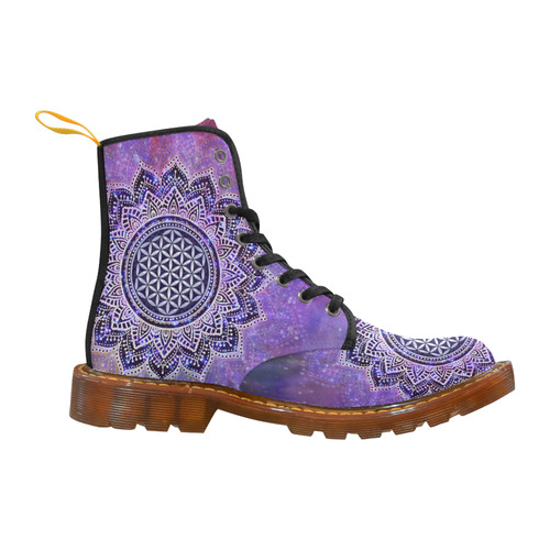 Flower Of Life Lotus Of India Galaxy Colored Martin Boots For Women Model 1203H