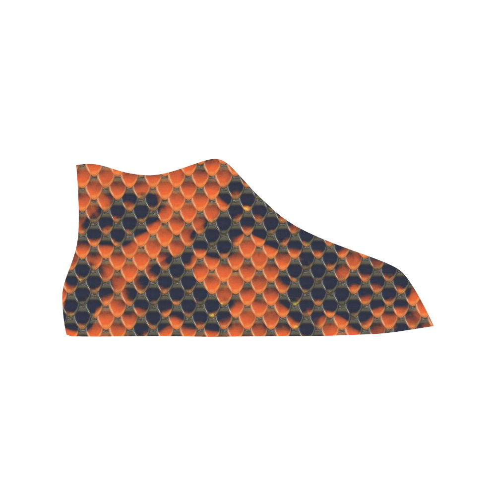 Snake Pattern A orange by JamColors Vancouver H Men's Canvas Shoes (1013-1)