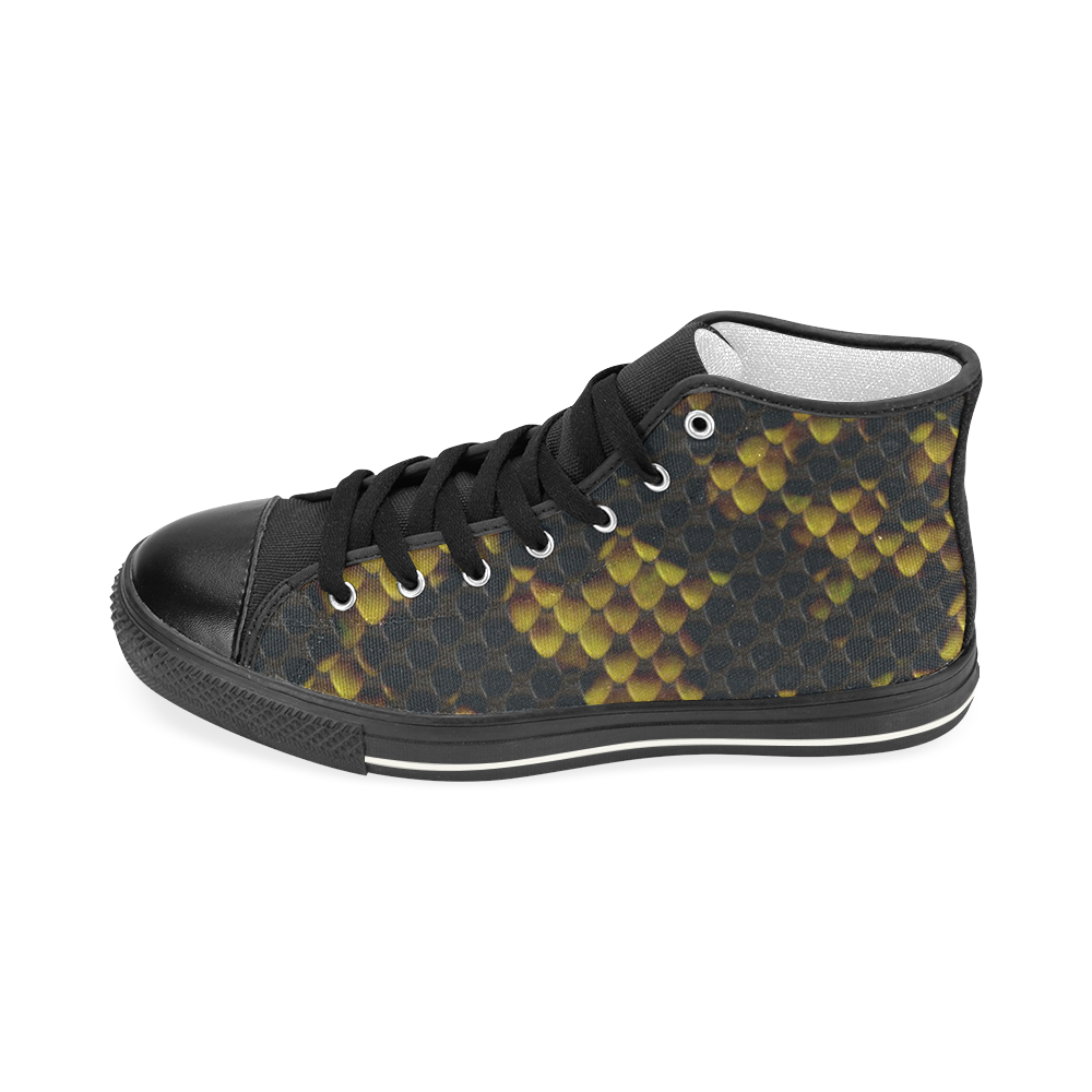 Snake Pattern C by JamColors Men’s Classic High Top Canvas Shoes (Model 017)