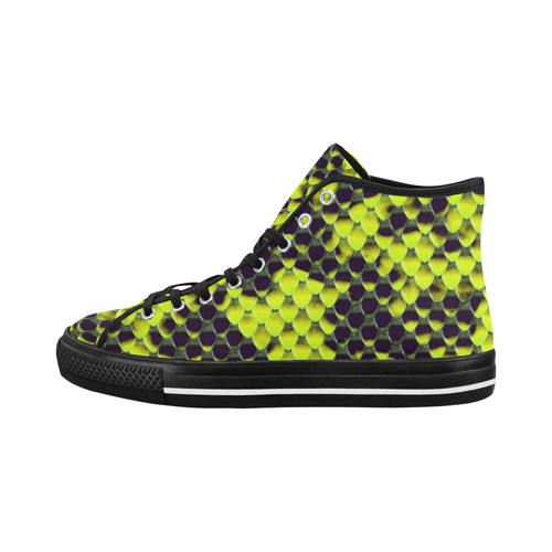 Snake Pattern A yellow by JamColors Vancouver H Men's Canvas Shoes (1013-1)