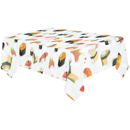 Sushi Lover Cotton Linen Tablecloth 60"x120"