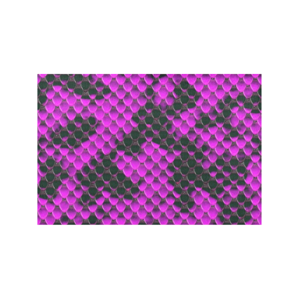 Snake Pattern A hot pink by JamColors Placemat 12’’ x 18’’ (Set of 2)