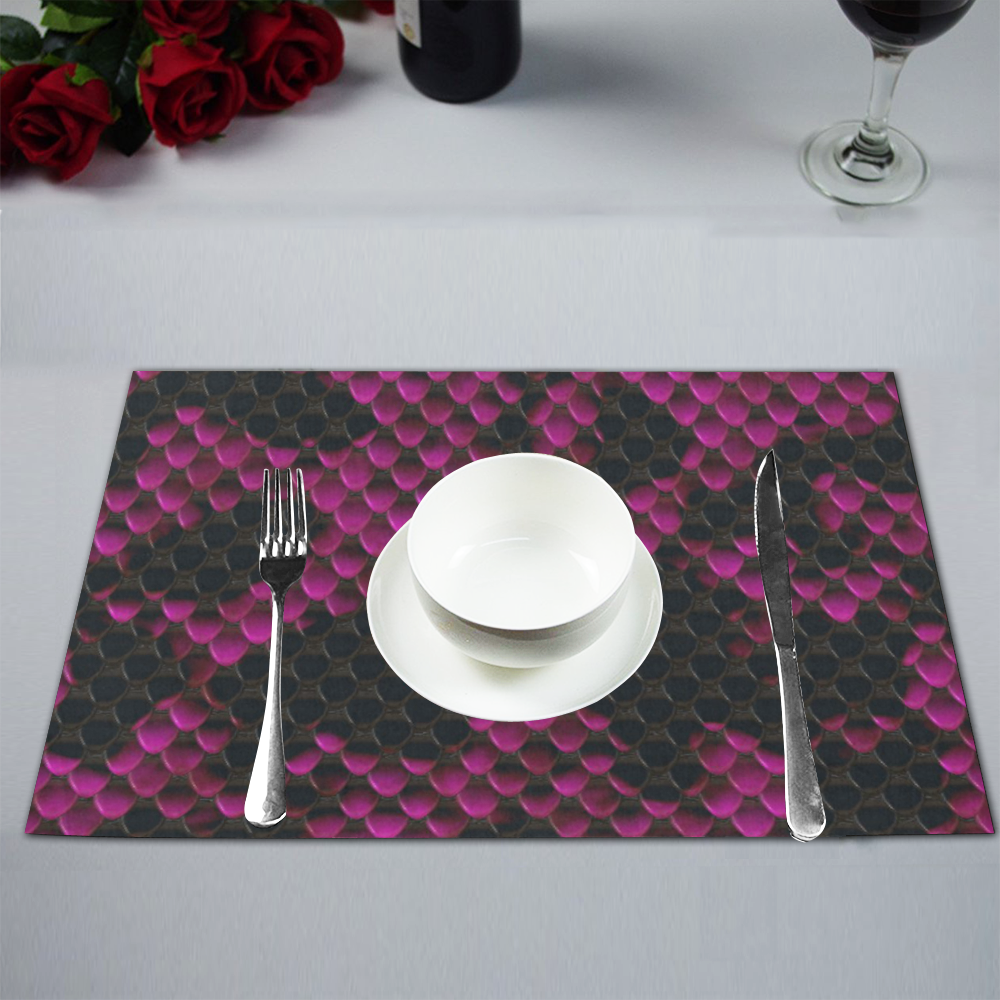 Snake Pattern A by JamColors Placemat 12’’ x 18’’ (Set of 4)